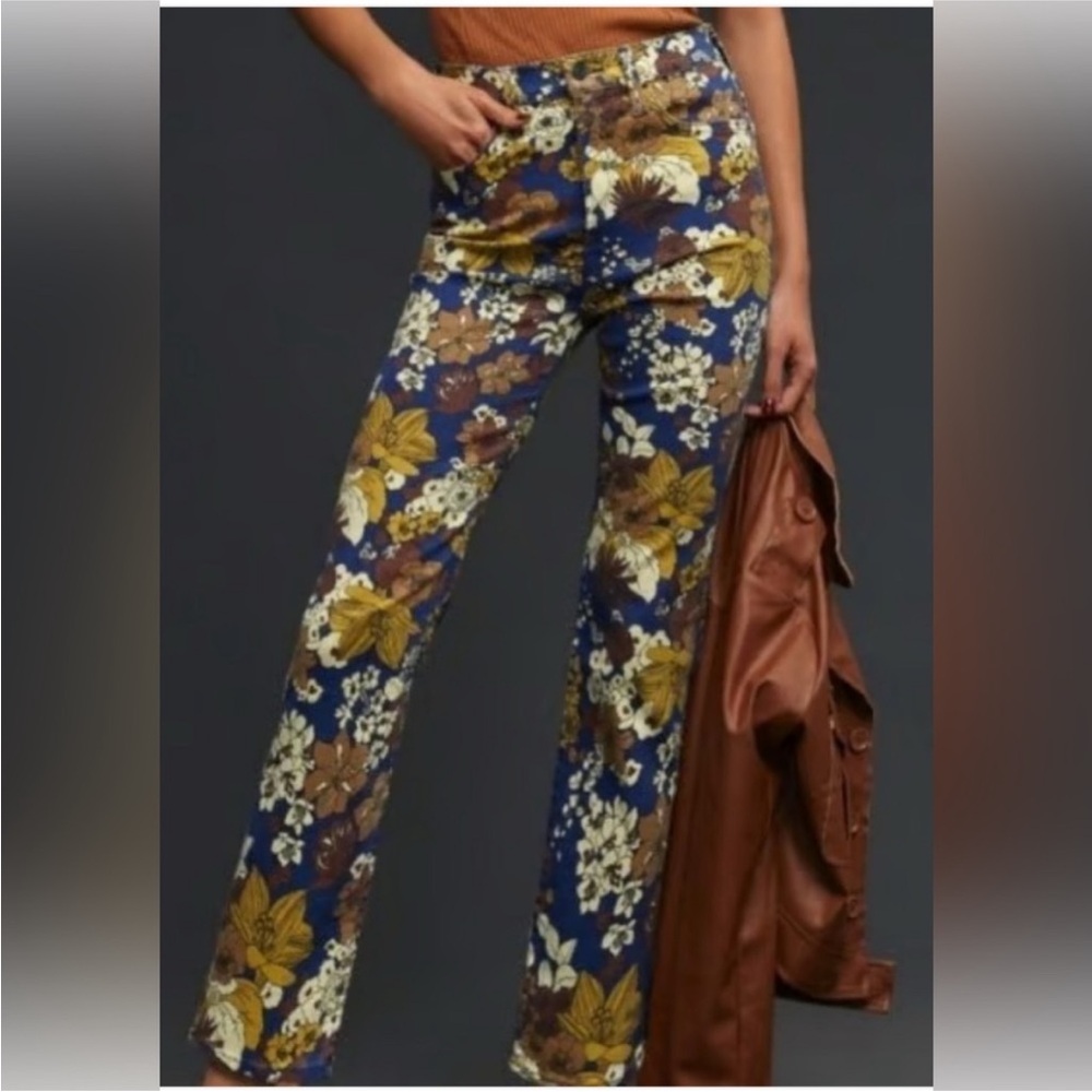 Mother Rider High Waisted Rider Ankle Jeans in Buncha Bloom